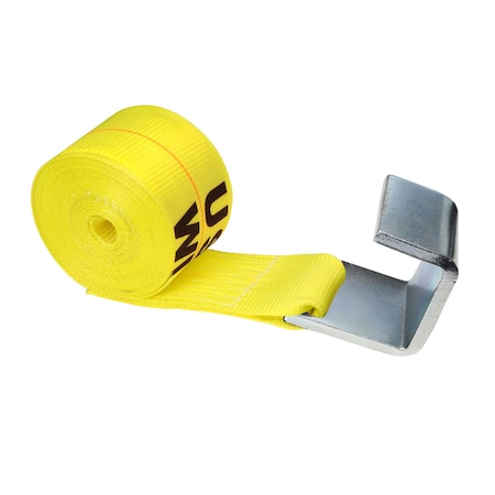 4 X 5' Roll Off Container Winch Strap W/ Large Flat Hook